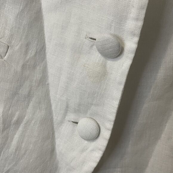 J. Crew Scoopneck Linen Vest Size 4 White NEW Coastal Preppy Nautical Casual - Picture 5 of 11